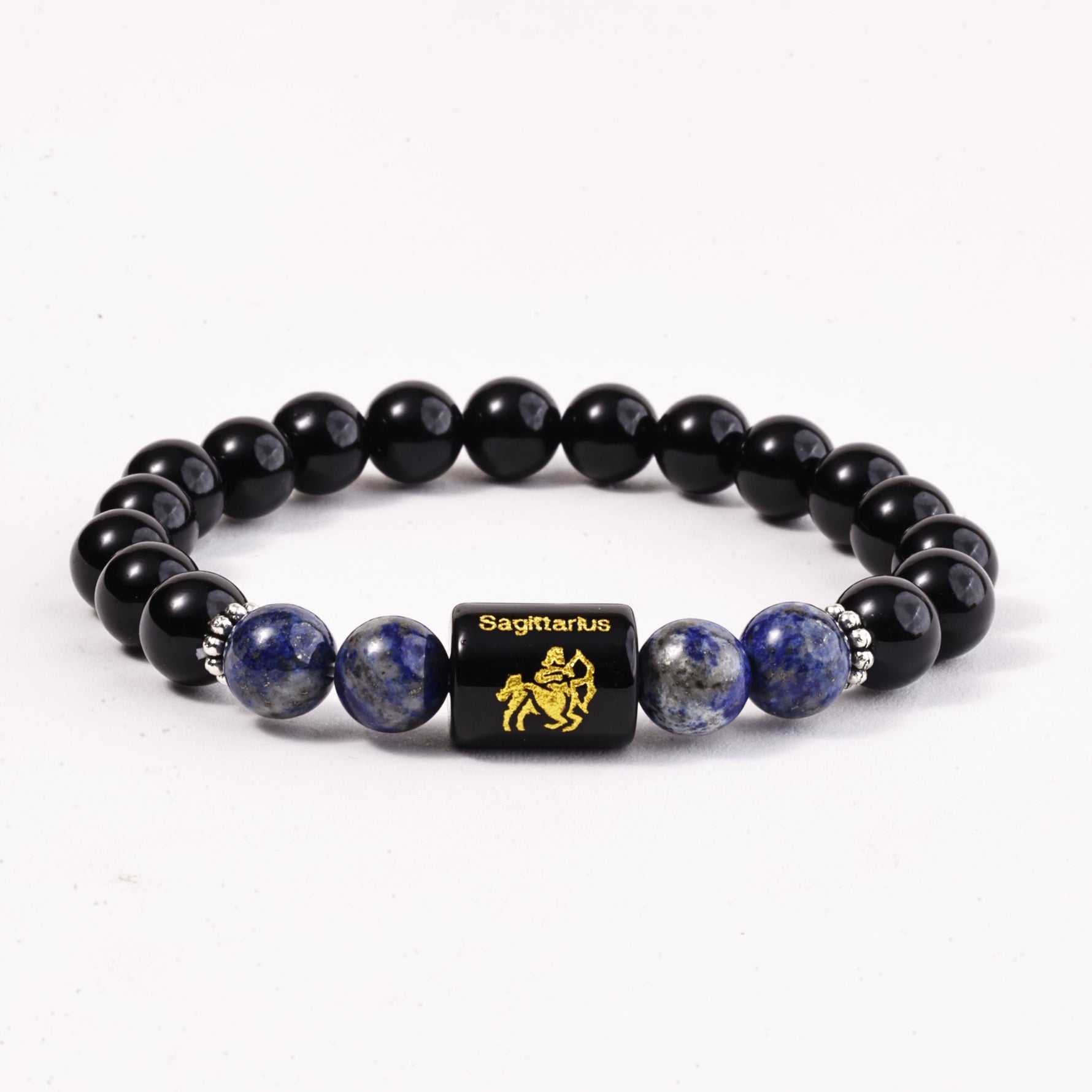 Sagittarius Zodiac Bracelet – Black Onyx & Lapis Lazuli Bracelet for Grounding and AdventureZodiac Sign Bracelet – All 12 Signs | Energized Gemstone Bracelet | Dhwani Astro