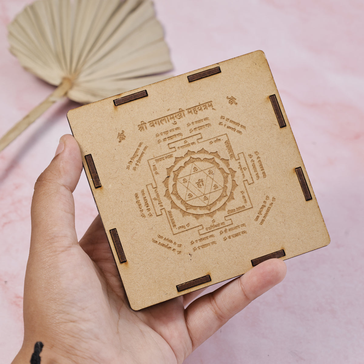 Baglamukhi Maha Yantra Selenite Plate - Protection & Victory Yantra