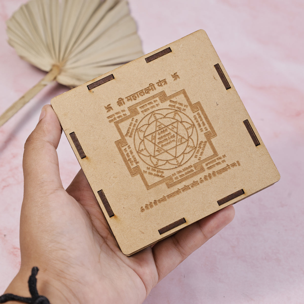 Maha Laxmi Yantra Selenite Plate - Wealth & Prosperity Yantra
