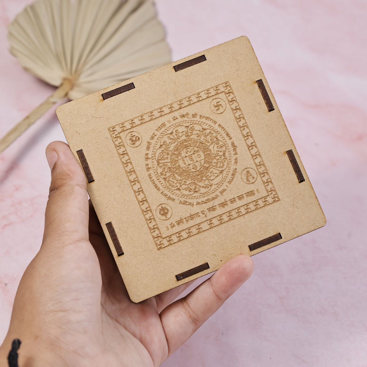 Kailash Dhan Raksha Yantra Selenite Plate - Wealth Protection Yantra