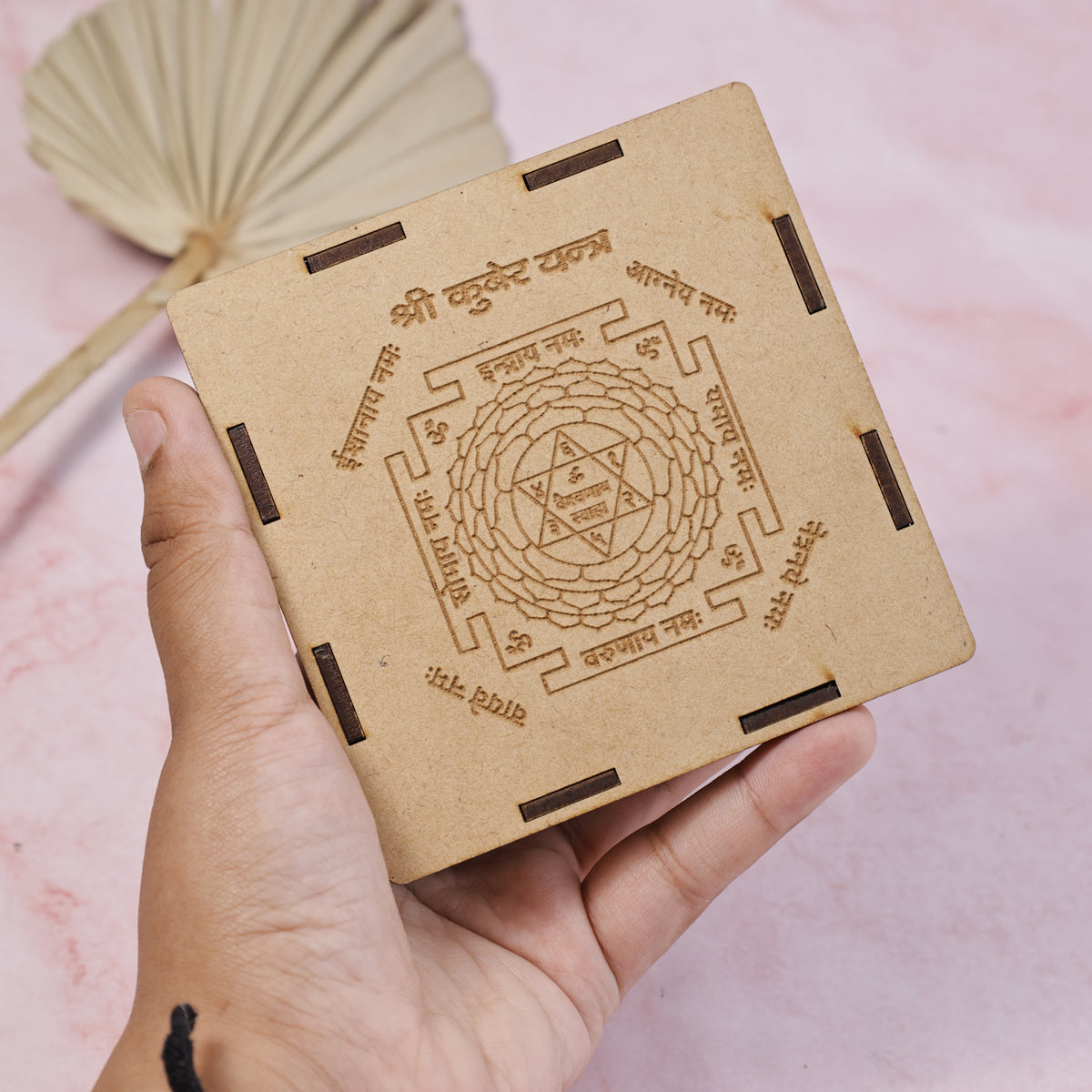 Maha Kuber Yantra Selenite Plate - Wealth & Prosperity Yantra