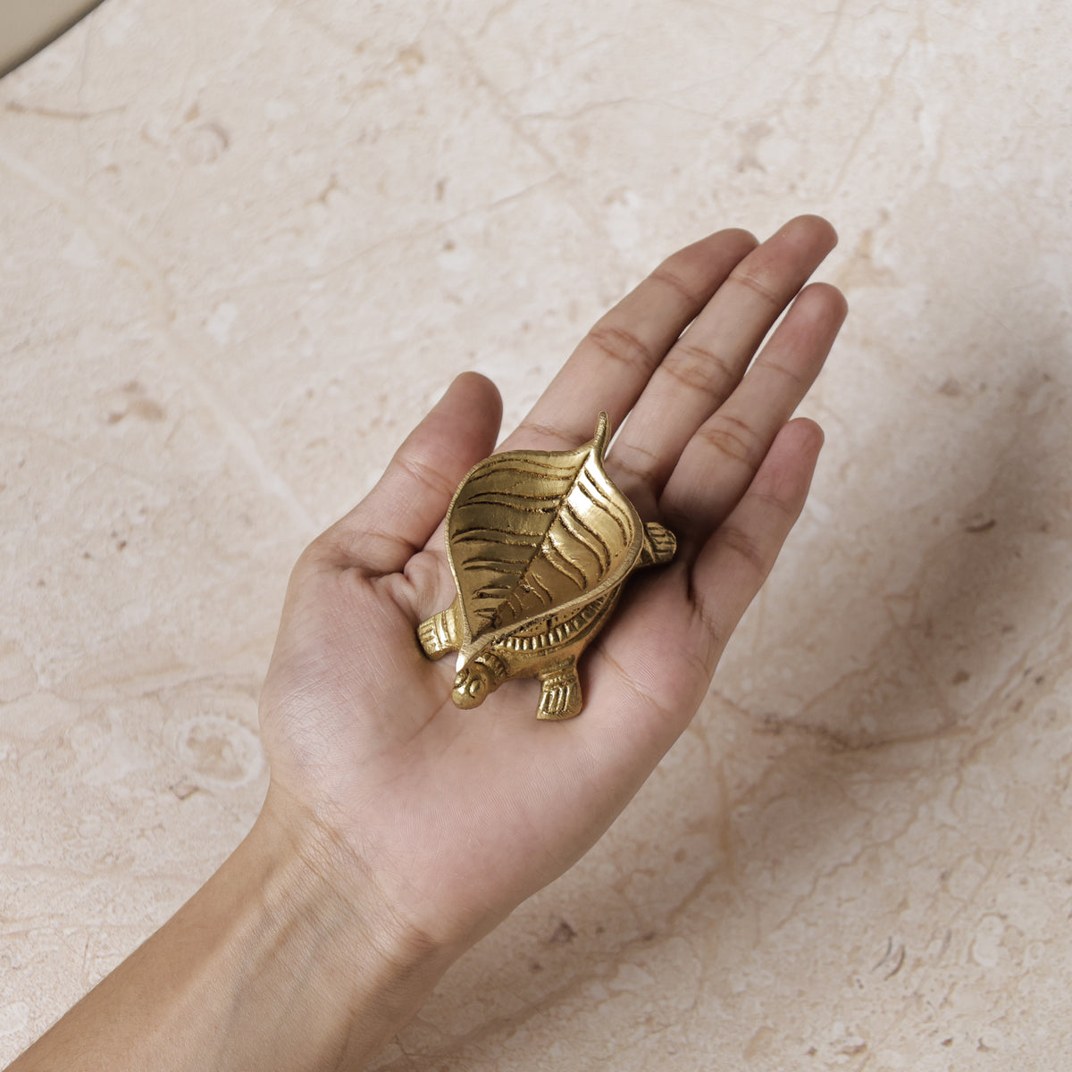 Brass Tortoise Diya - Abhimantrit