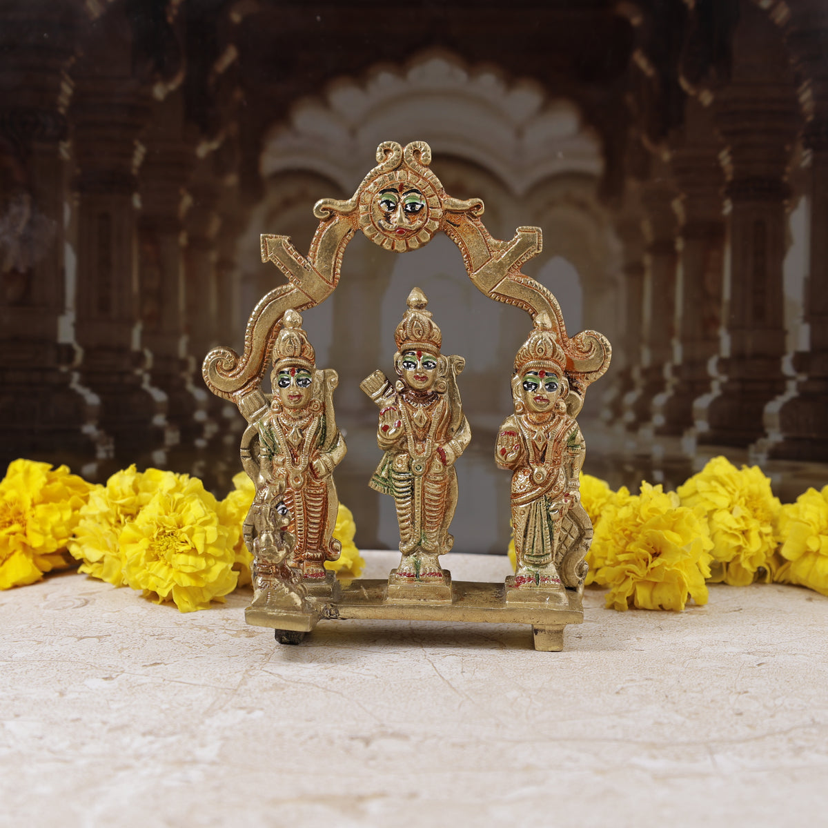 Brass Ram Darbar Murti - Abhimantrit
