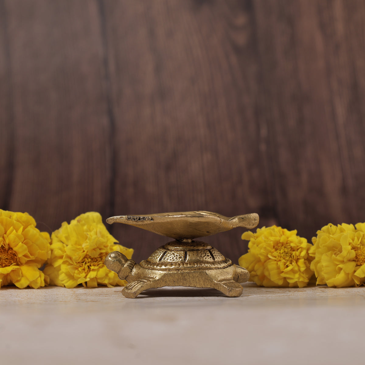 Brass Tortoise Diya - Abhimantrit