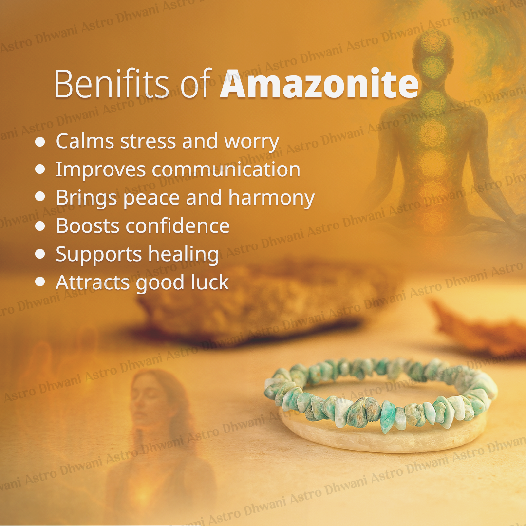 Amazonite Uncut Bracelet for Calmness, Communication & Emotional Balance