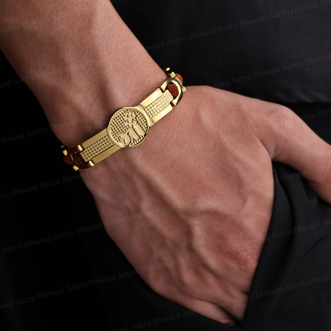 Maa with Rudraksha Bracelet (IGP Gold Plating)- Abhimantrit