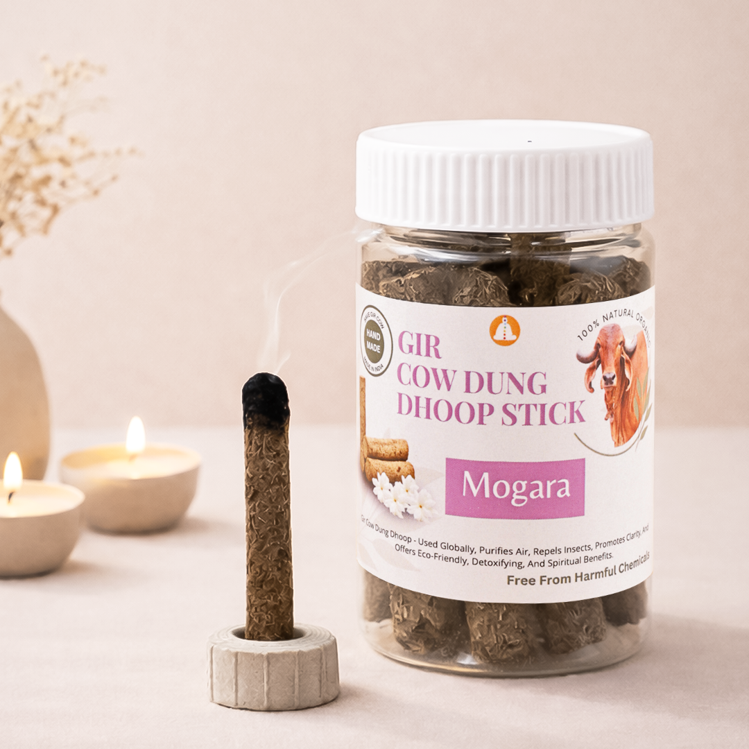 Real Gir Cow Dung Dhoop Sticks (Combo Pack of 3 Boxes) - 100% Natural & Chemical Free
