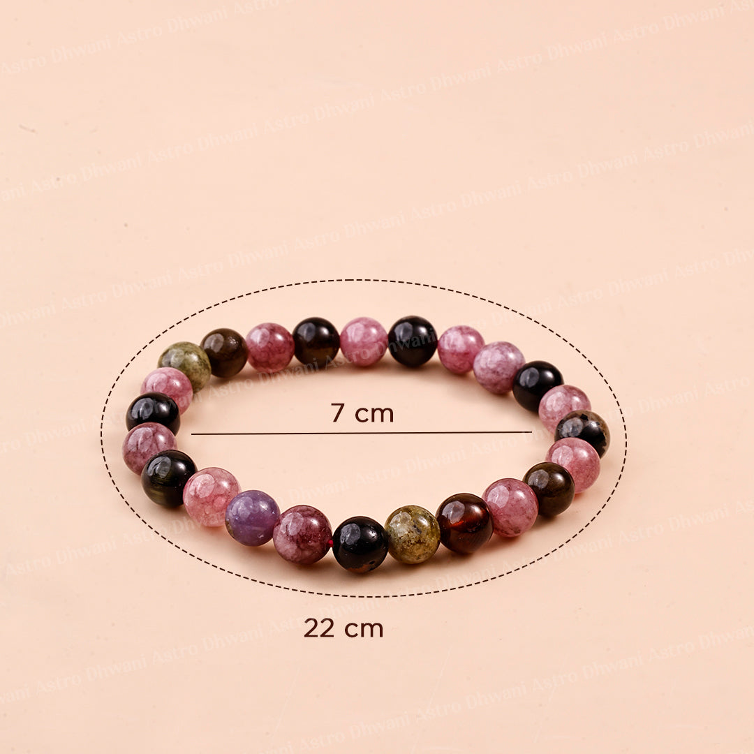 Multi Tourmaline Star Quality Bracelet ( Premium )