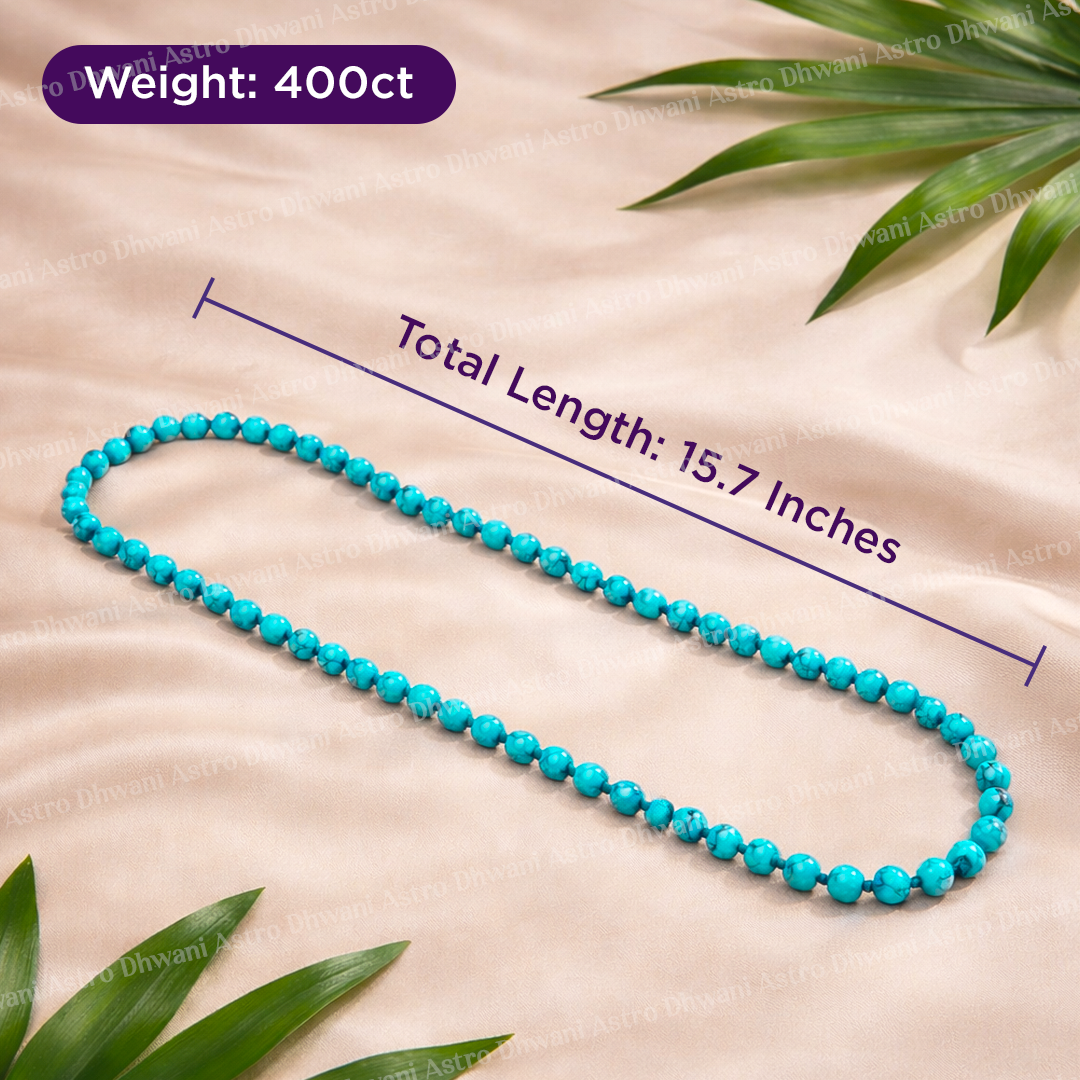 Natural Turquoise Necklace for Protection, Communication & Emotional Balance