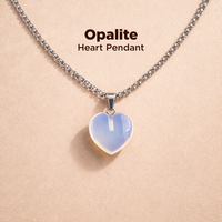 Opalite Heart Pendant (Abhimantrit) for Calmness & Emotional Balance