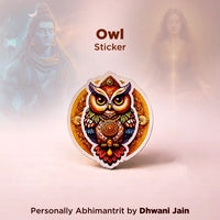 Owl Sticker (Pack of 10pcs) - Wisdom & Prosperity Symbol