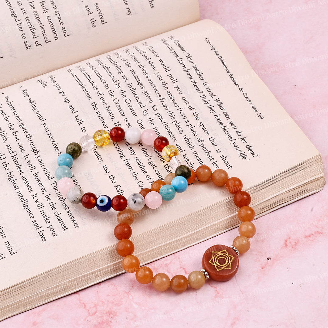 Pregnancy Bracelet & Red Aventurine Bracelet - Abhimantrit & Certified