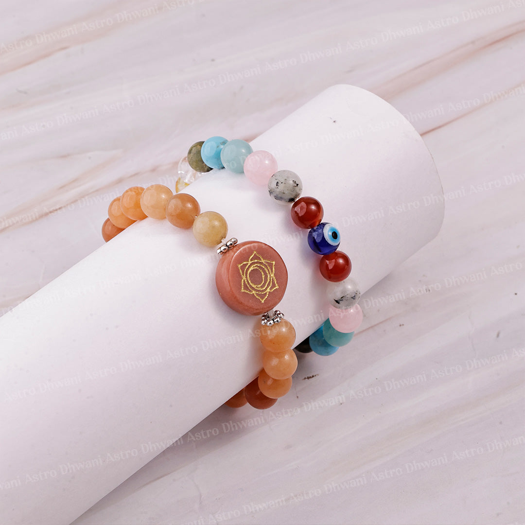 Pregnancy Bracelet & Red Aventurine Bracelet - Abhimantrit & Certified