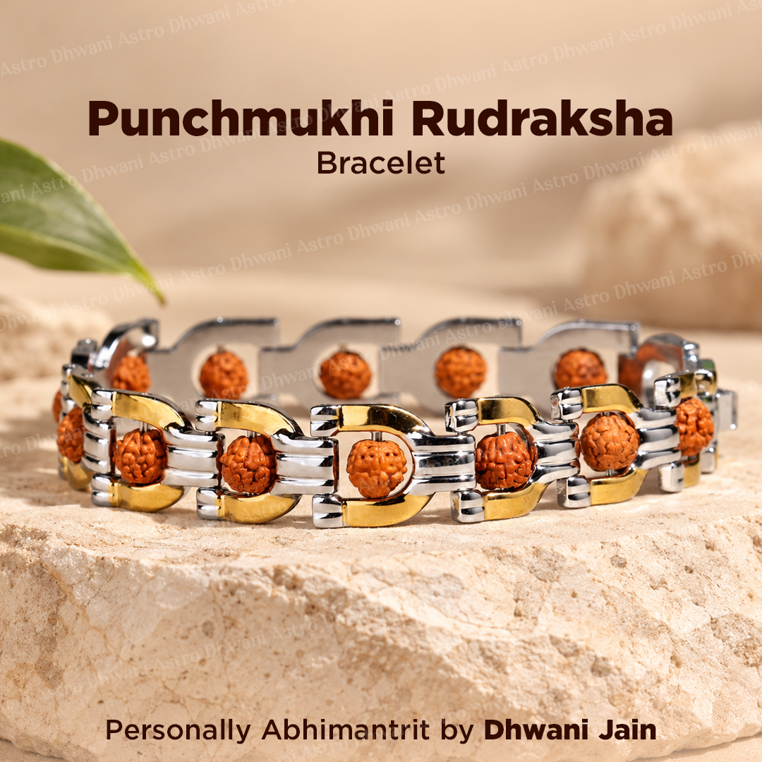 PanchMukhi Rudraksha Bracelet (IGP Gold & Silver Plating) – Abhimantrit