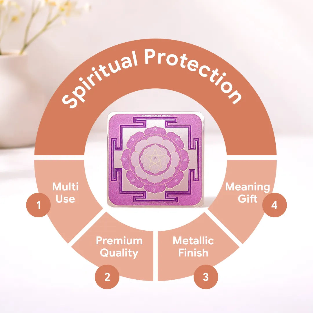 Product with 'Spiritual Protection' label and features listed on a white background