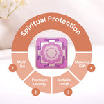 Product with 'Spiritual Protection' label and features listed on a white background