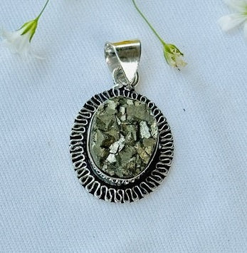 Pyrite Pendant for Wealth & Money - Abhimantrit