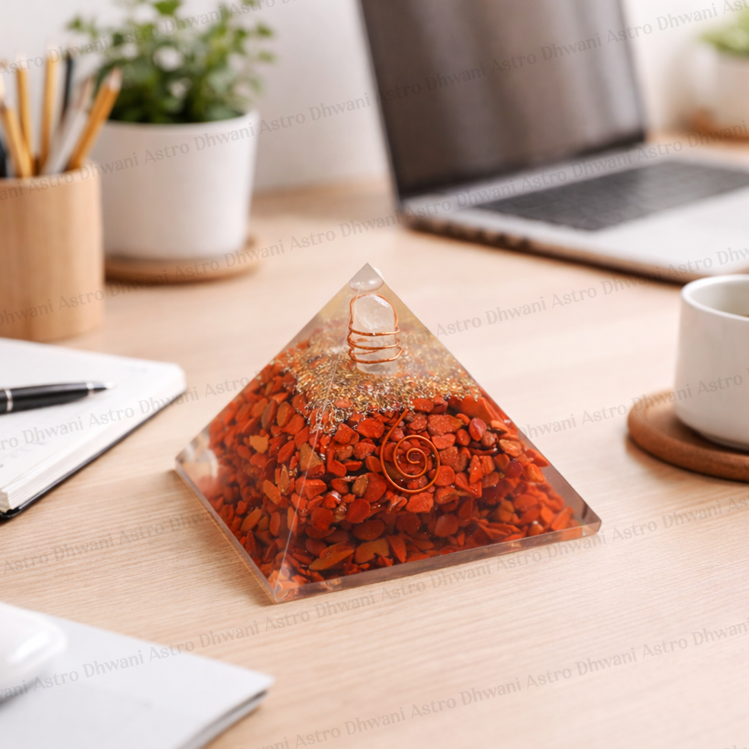 Red Jasper Pyramid - Abhimantrit