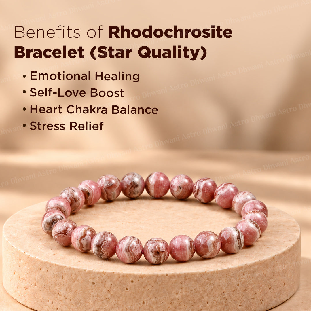 Rhodochrosite  Star Quality Bracelet ( Premium )