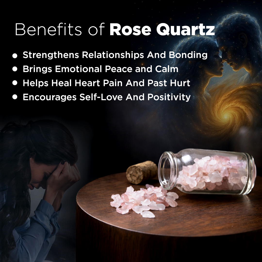 Rose Quartz Bottle Chips - Abhimantrit