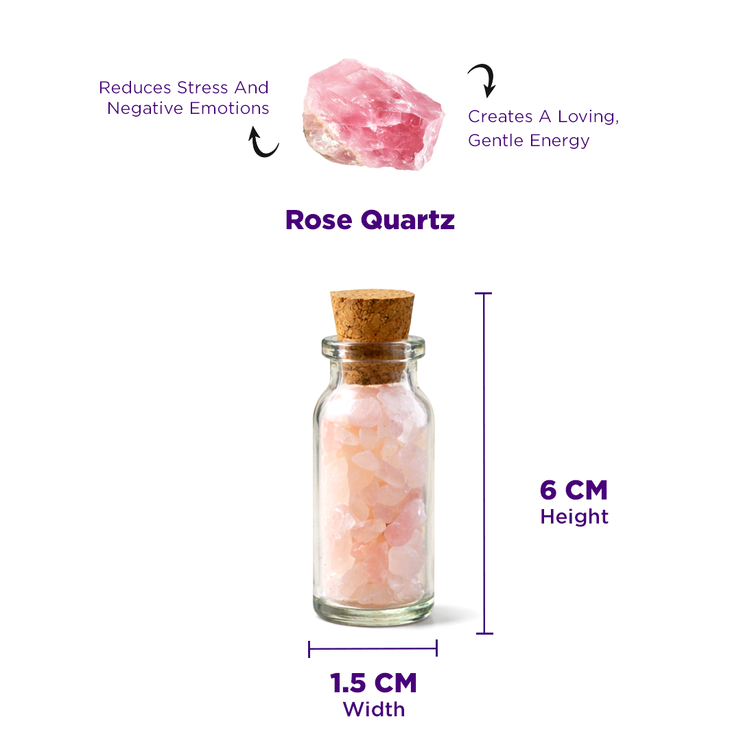 Rose Quartz Bottle Chips - Abhimantrit