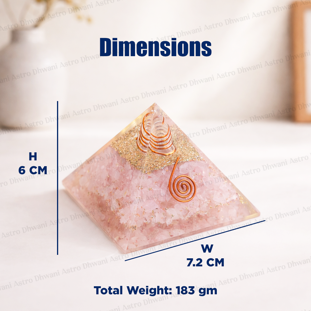 Rose Quartz Pyramid - Abhimantrit