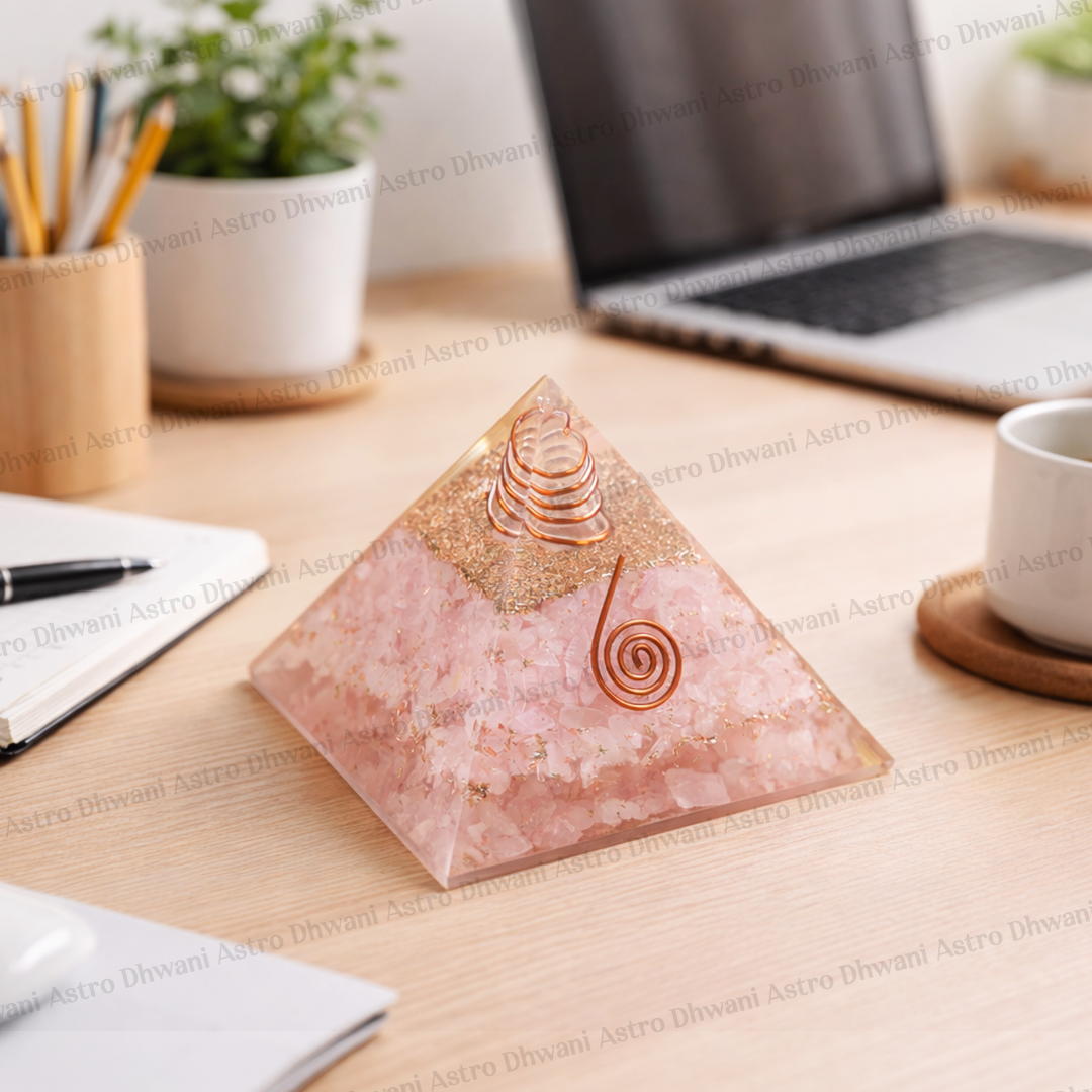 Rose Quartz Pyramid - Abhimantrit
