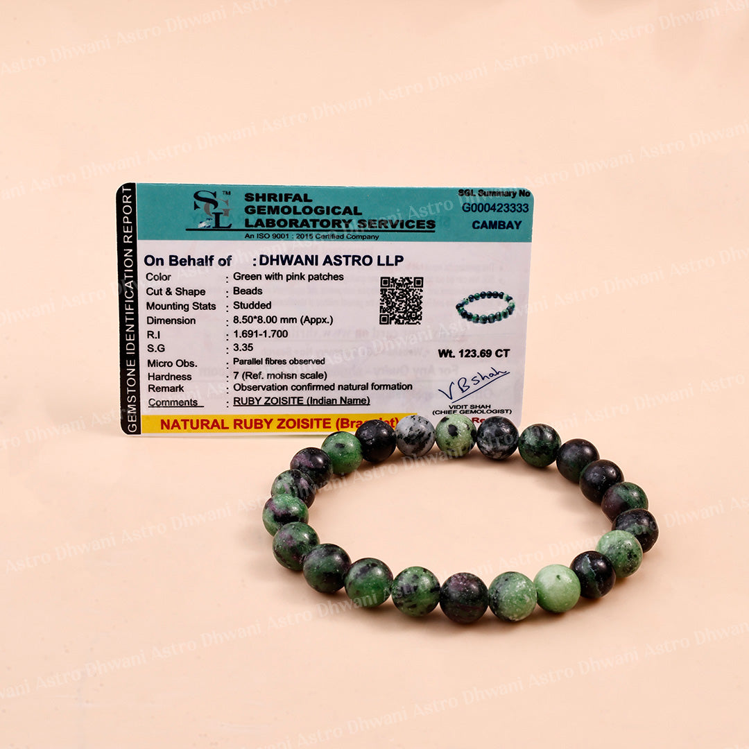 Ruby Zoisite Star Quality Bracelet ( Premium )