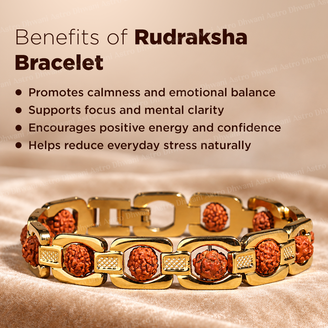 Rudraksha Bracelet (IGP Gold Plating) - Abhimantrit