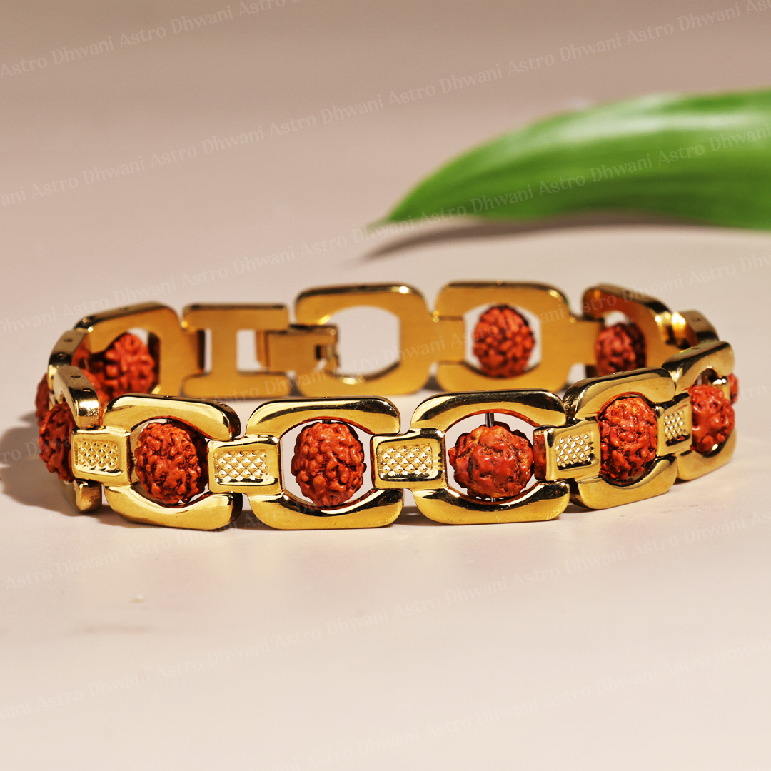 Rudraksha Bracelet (IGP Gold Plating) - Abhimantrit