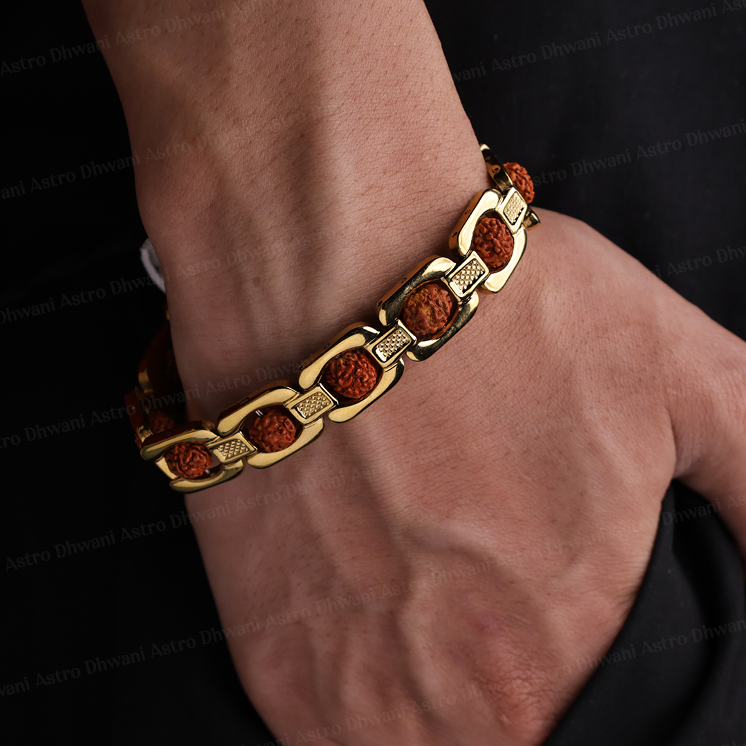 Rudraksha Bracelet (IGP Gold Plating) - Abhimantrit