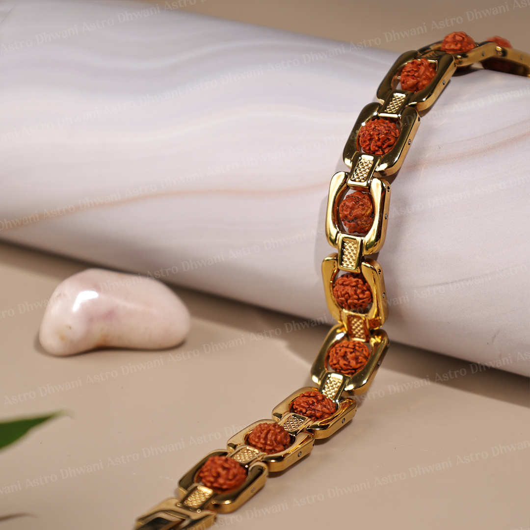Rudraksha Bracelet (IGP Gold Plating) - Abhimantrit