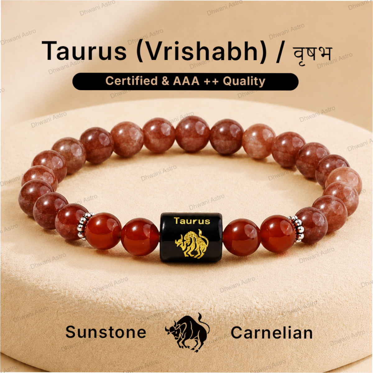 Zodiac Sign Bracelet – All 12 Signs | Energized Gemstone Bracelet | Dhwani Astro