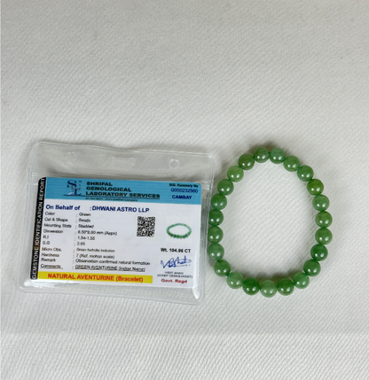 Money Magnet Bracelet (Green Aventurine Stone) - Abhimantrit & Certified
