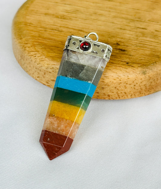 Seven Chakra Pendant (Multi - Stone) - Abhimantrit & Certified