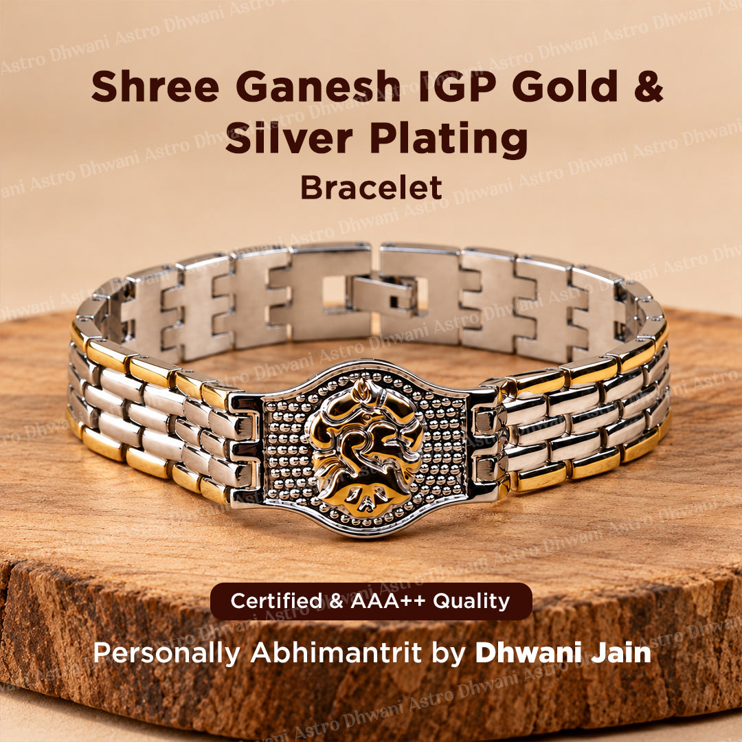 Shree Ganesh: IGP Gold & Silver Plating Bracelet - Abhimantrit