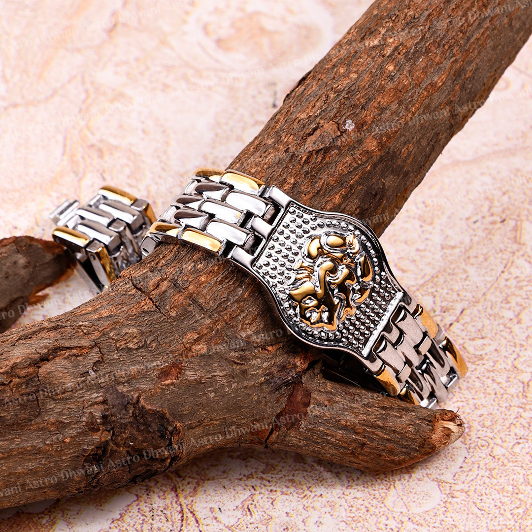 Shree Ganesh: IGP Gold & Silver Plating Bracelet - Abhimantrit
