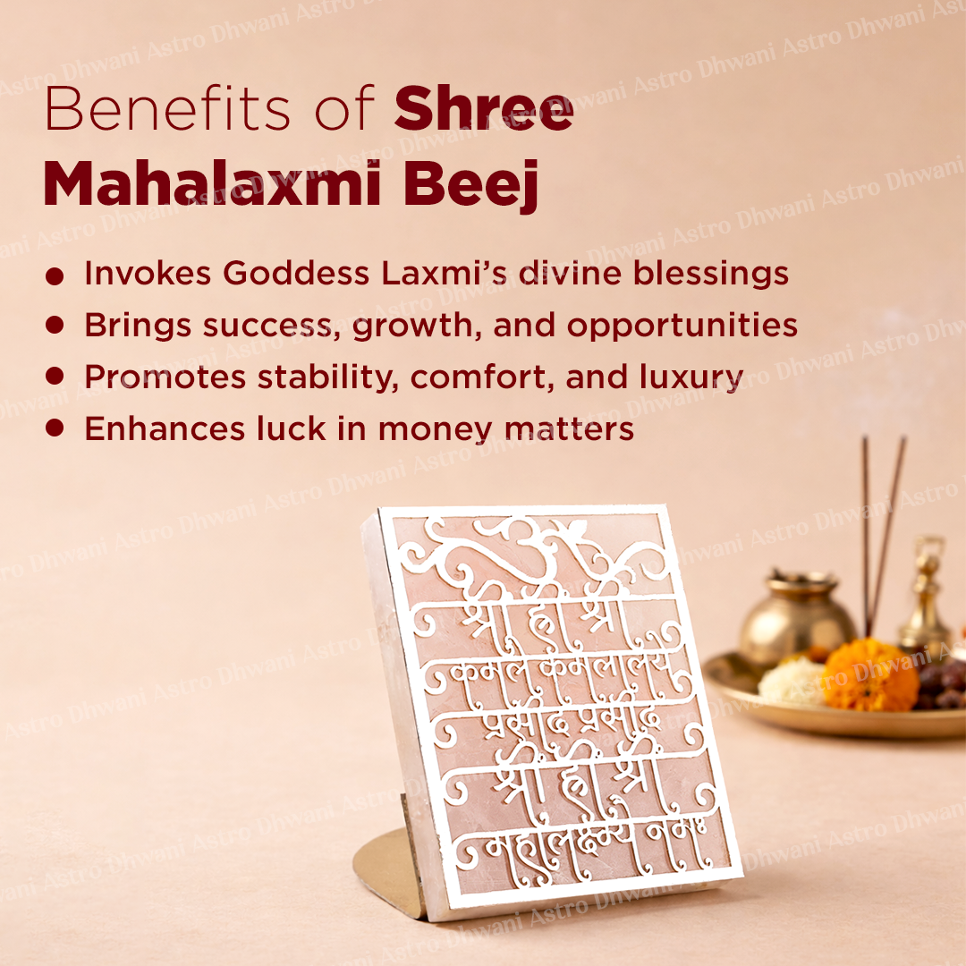 Shree Mahalaxmi Beej Mantra Candle Stand - Abhimantrit