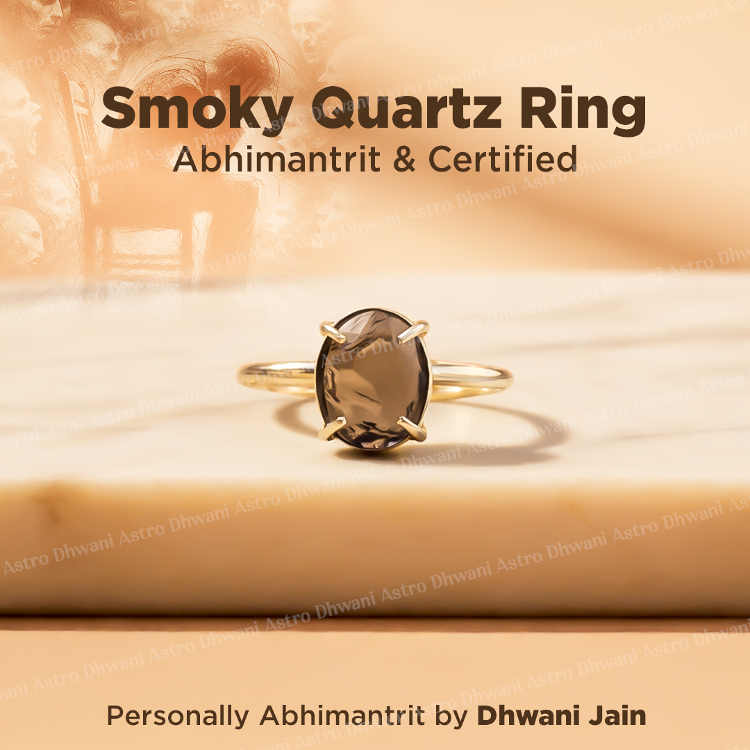 Smoke Quartz Ring - Abhimantrit & Certified