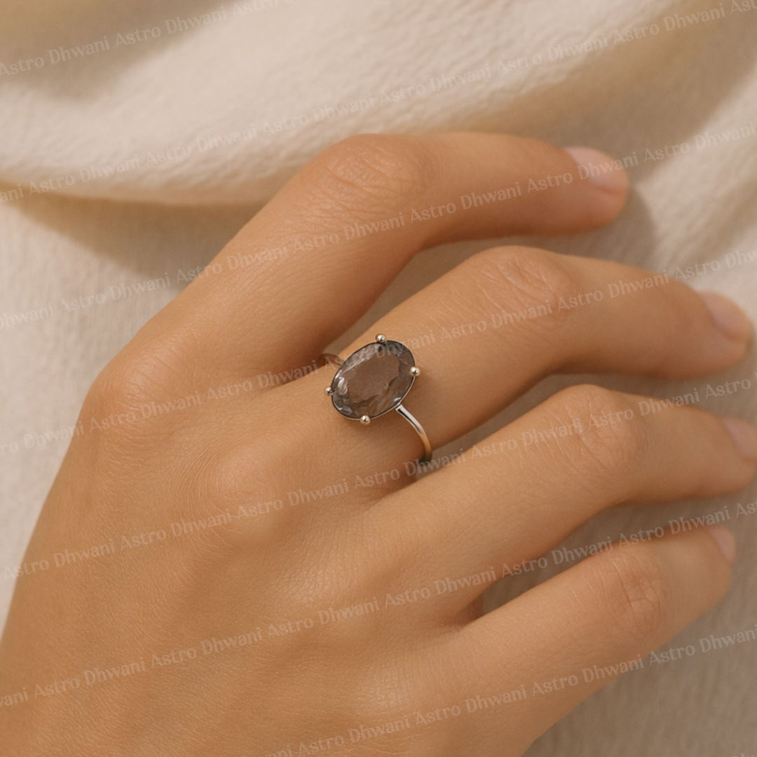Smoke Quartz Ring - Abhimantrit & Certified