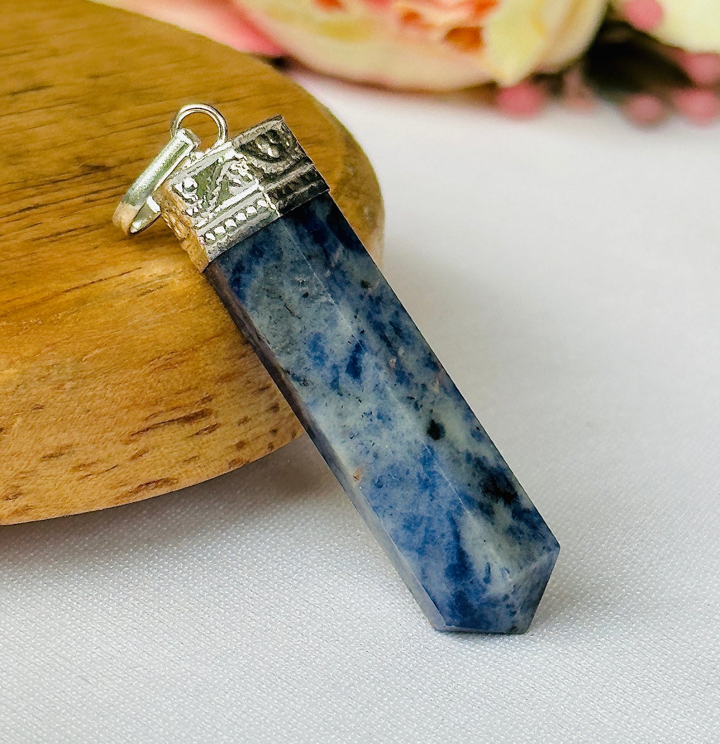 Sodalite Pencil Pendant - Abhimantrit & Certified