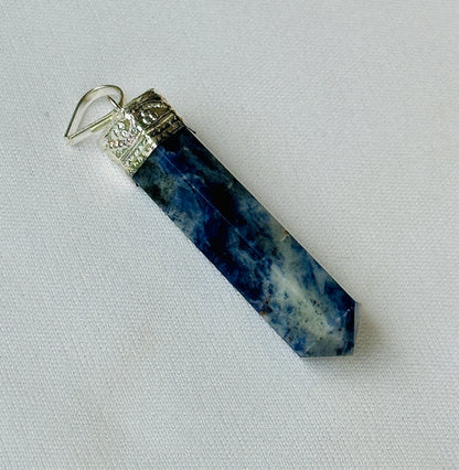 Sodalite Pencil Pendant - Abhimantrit & Certified