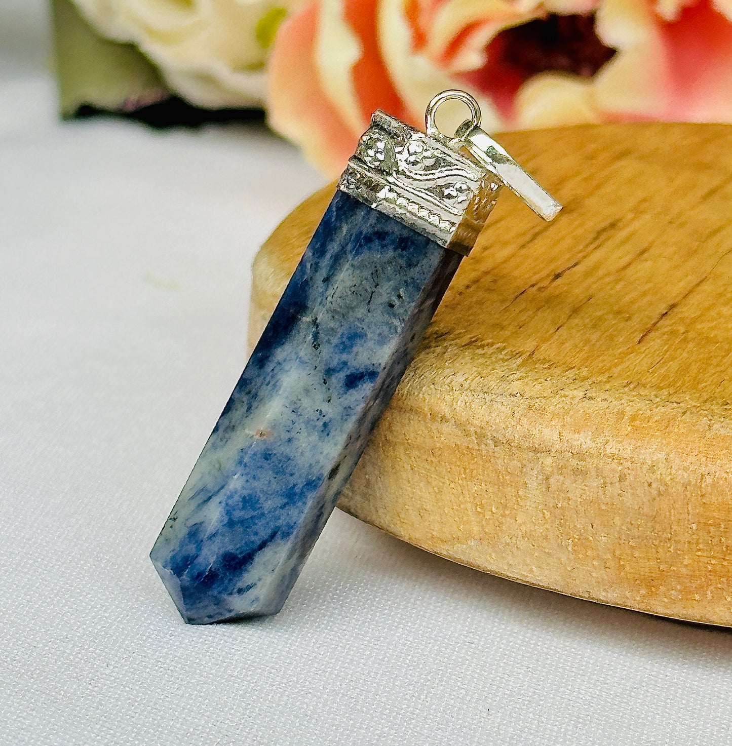 Sodalite Pencil Pendant - Abhimantrit & Certified