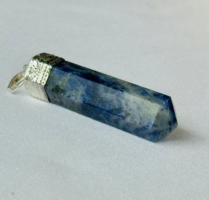 Sodalite Pencil Pendant - Abhimantrit & Certified