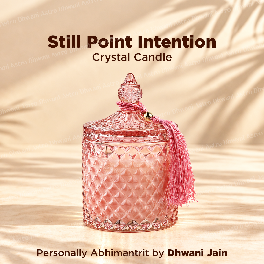 Still Point Intention Crystal Candle – Mahogany Teakwood Fragrance