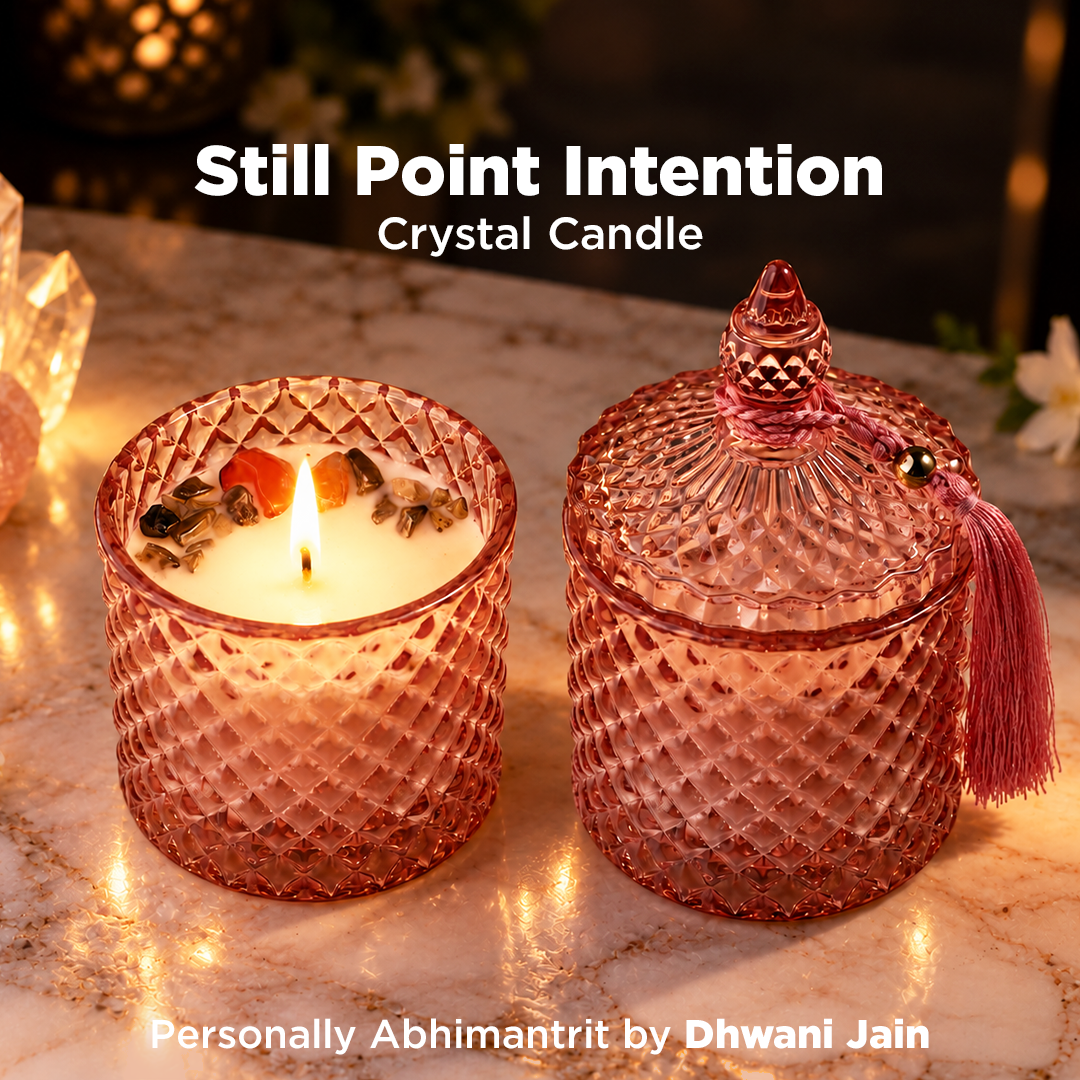 Still Point Intention Crystal Candle – Mahogany Teakwood Fragrance