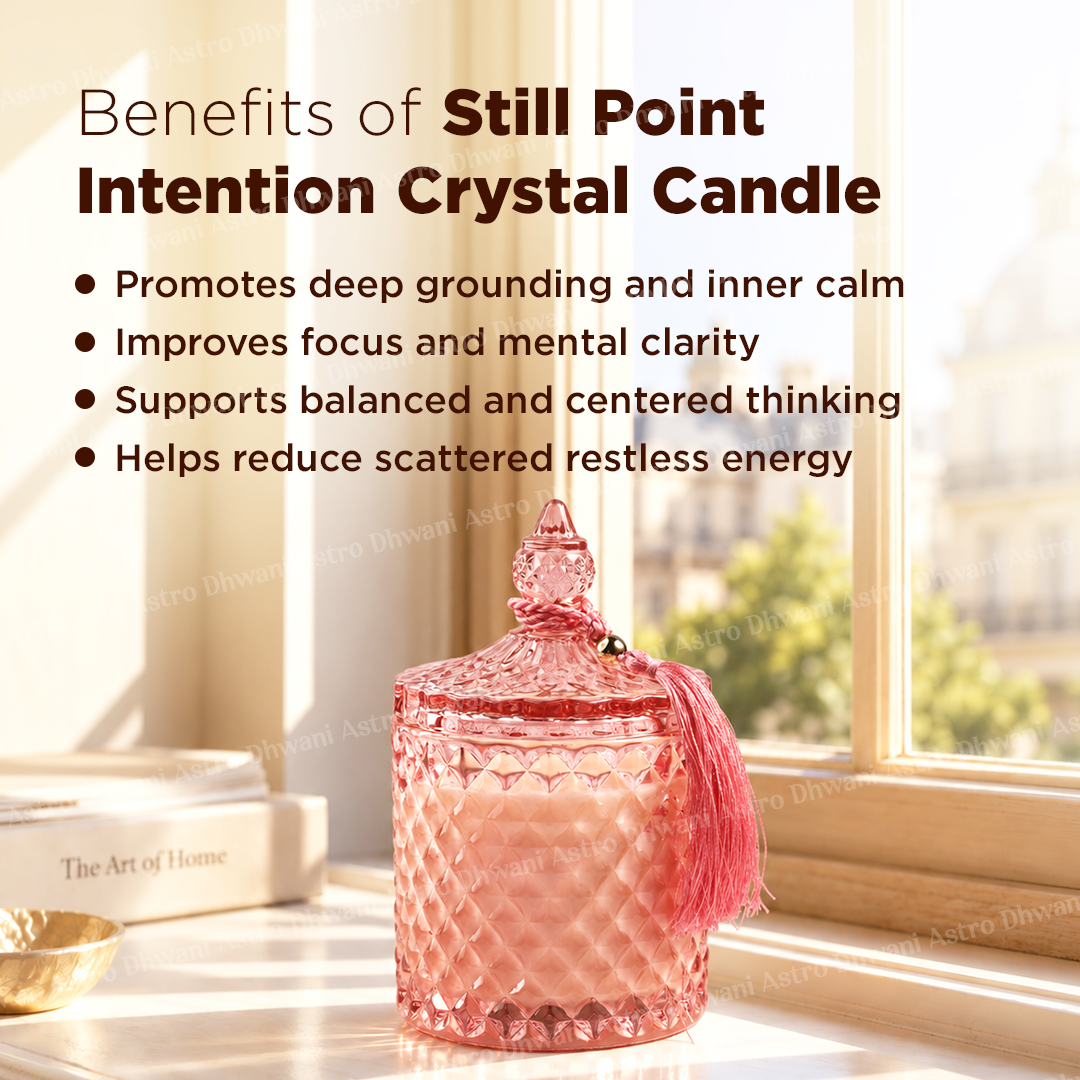 Still Point Intention Crystal Candle – Mahogany Teakwood Fragrance