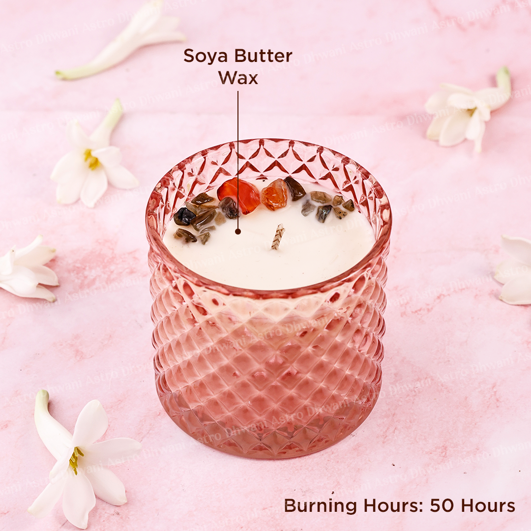 Still Point Intention Crystal Candle – Mahogany Teakwood Fragrance