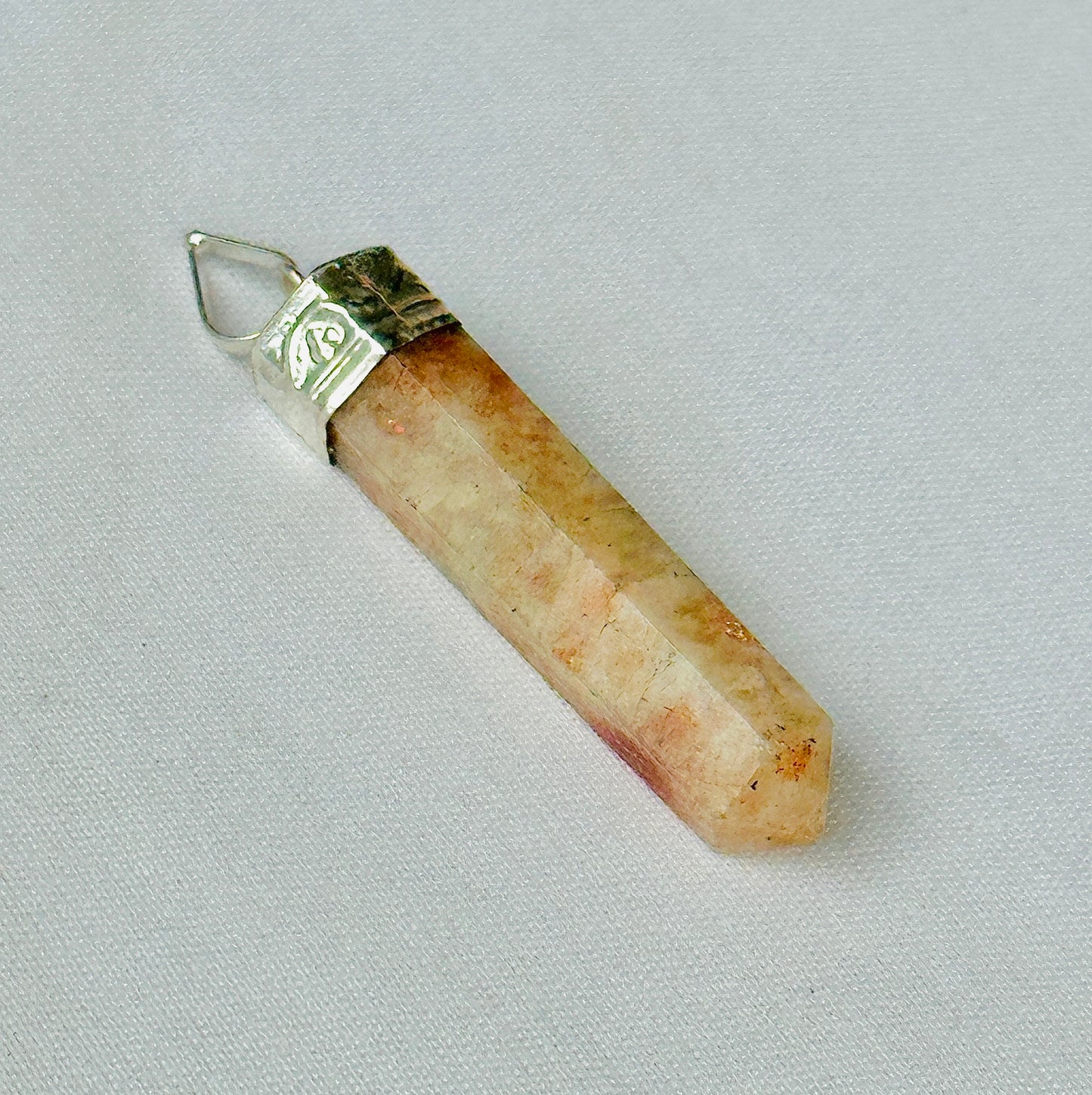 Sunstone Pencil Pendant - Abhimantrit & Certified