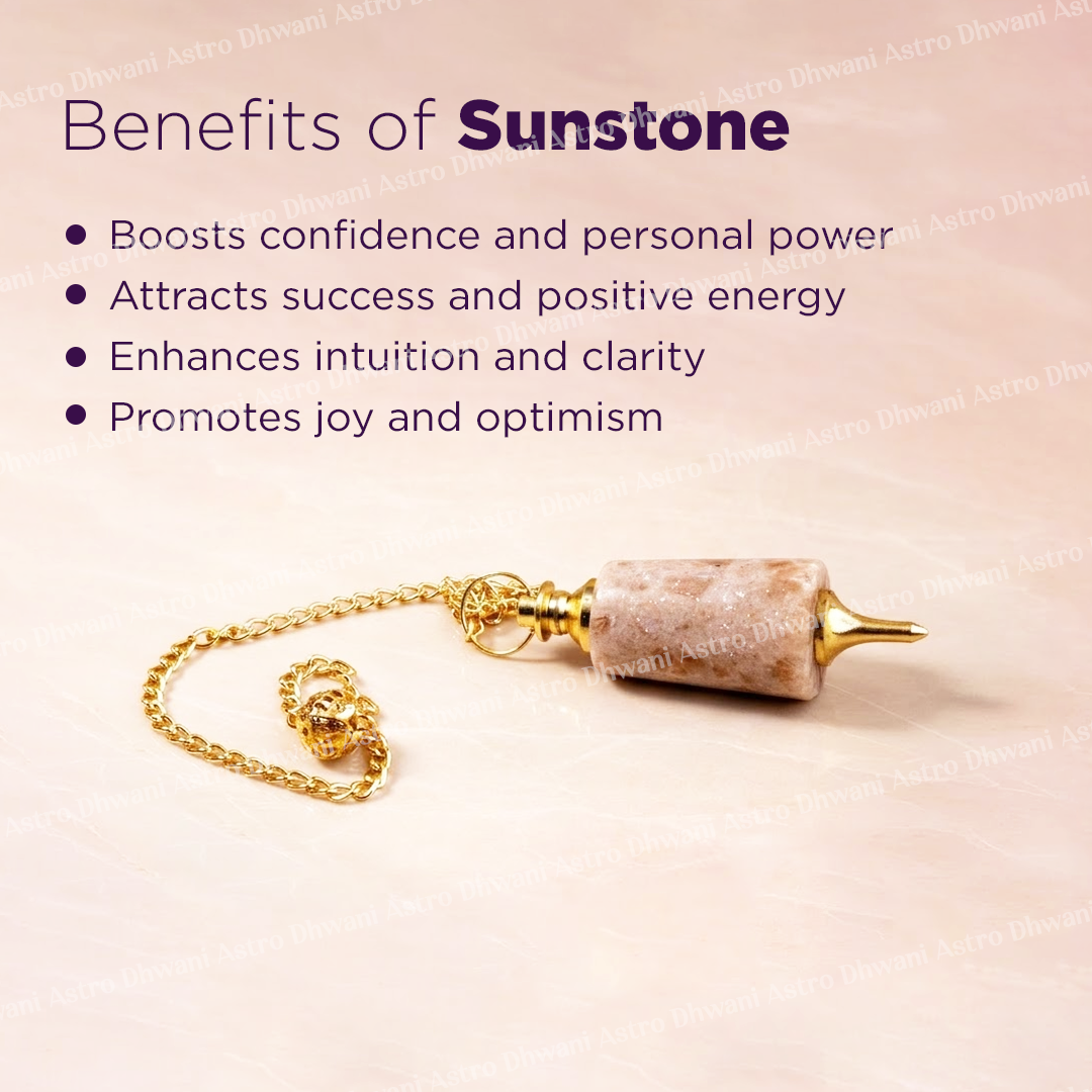 Sunstone Pendulum For Confidence Positivity Dowsing Abhimantrit